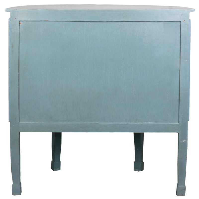 Sunset Trading Cottage Half Round Cabinet in Distressed Beach Blue Wood