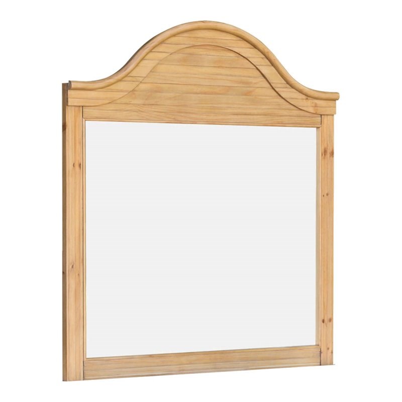 Sunset Trading Vintage Casual Transitional Wood Mirror in Maple Brown