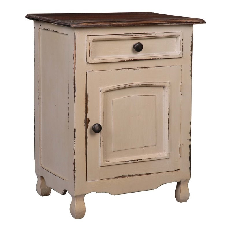 Sunset Trading Cottage Wood Storage Chest in Two Tone Silvermink/Raftwood Top