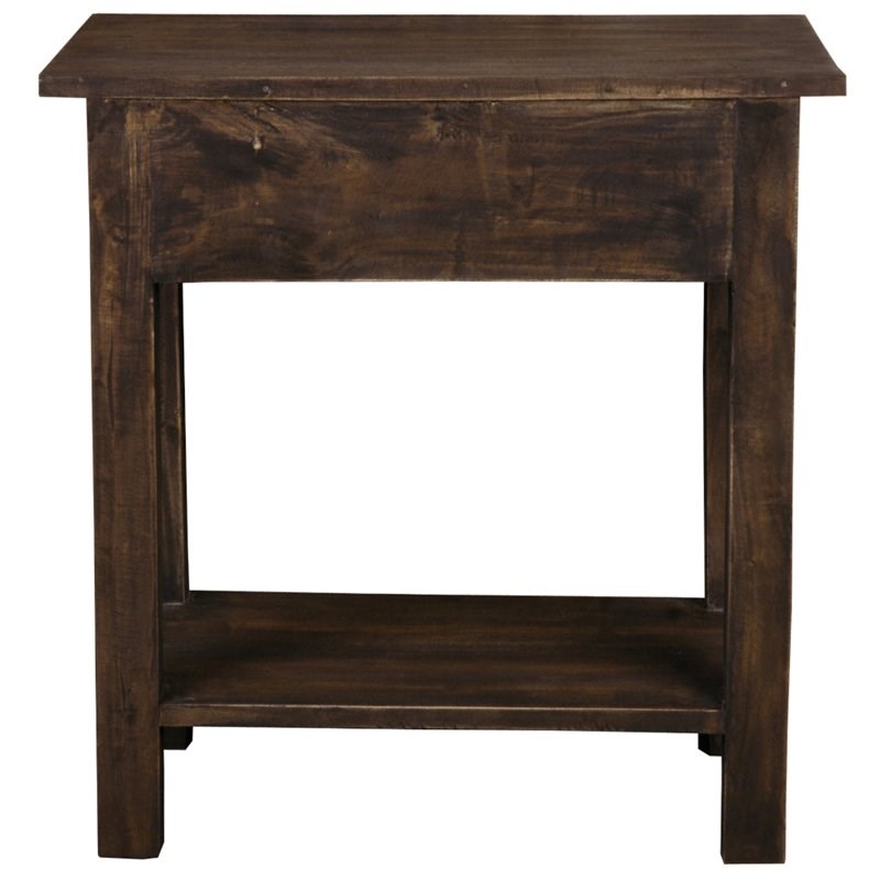 Sunset Trading Cottage Transitional Wood Accent Table in Distressed Brown