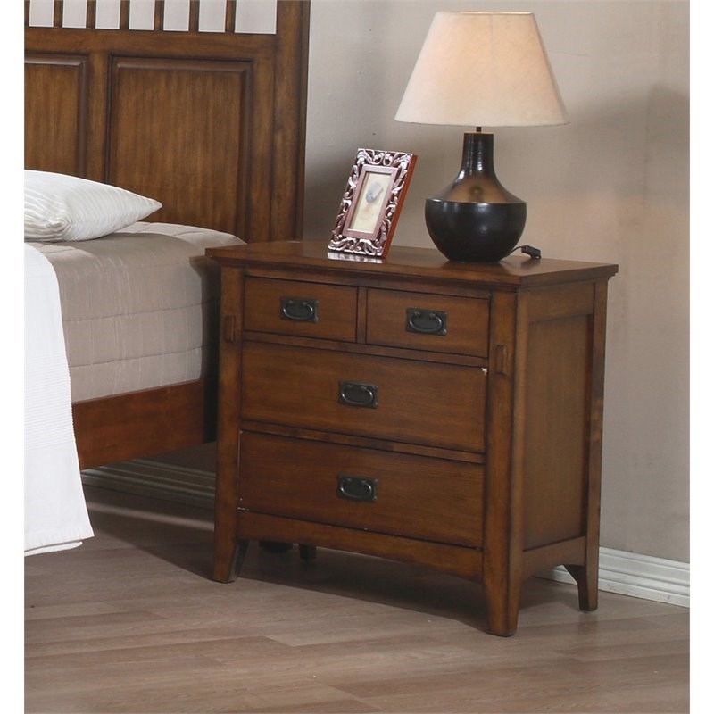 Sunset Trading Tremont Bedroom Wood Nightstand in Distressed Chestnut