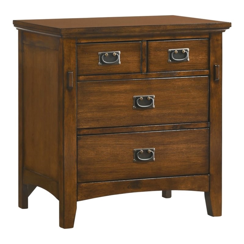 Sunset Trading Tremont Bedroom Wood Nightstand in Distressed Chestnut