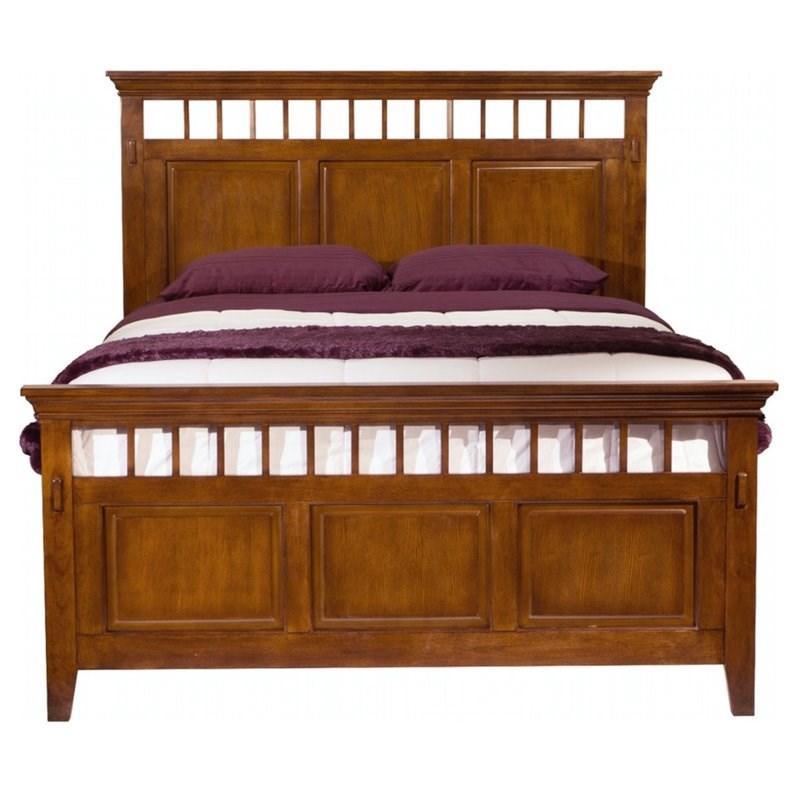 Sunset Trading Tremont Bedroom Queen Bed in Distressed Chestnut Wood