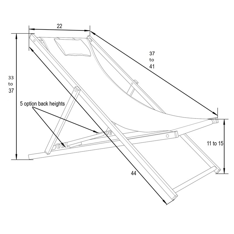 folding beach chair dimensions