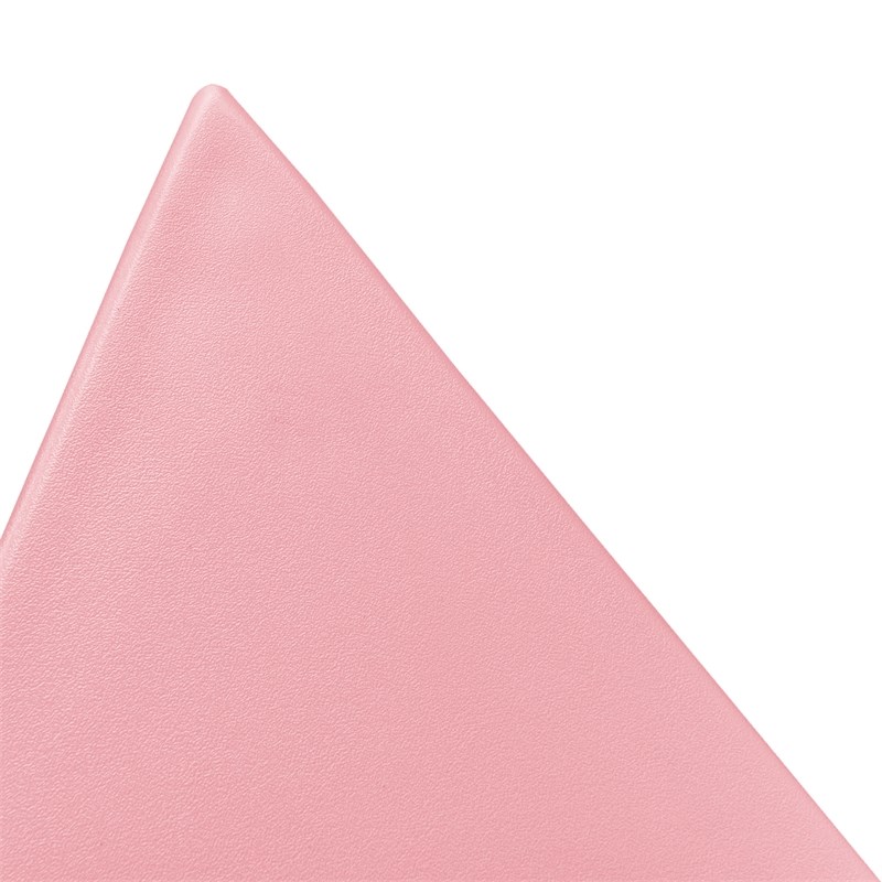 LeisureMod Randolph Modern Plastic Triangle End Table in Pink