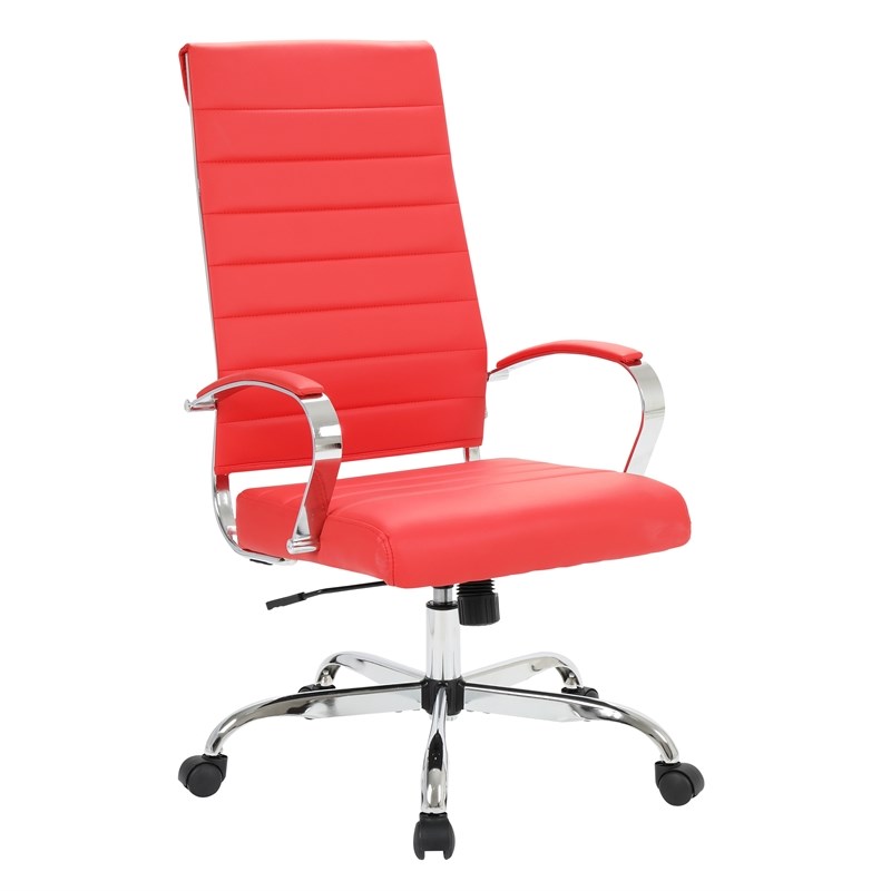 red modern office chair