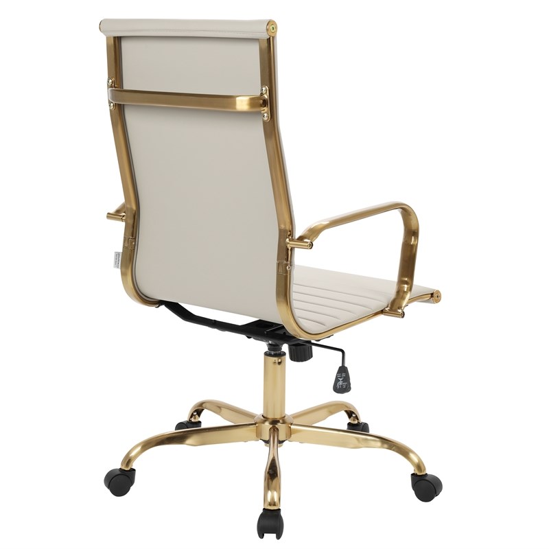 tan and gold office chair