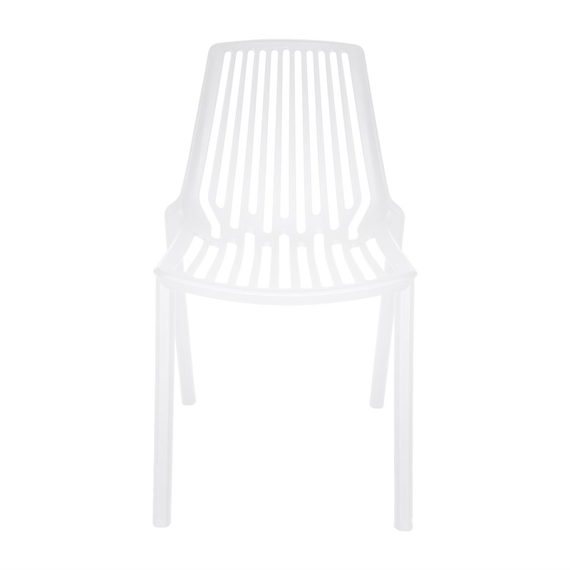 LeisureMod Acken MidCentury Modern Plastic Dining Chair White Homesquare