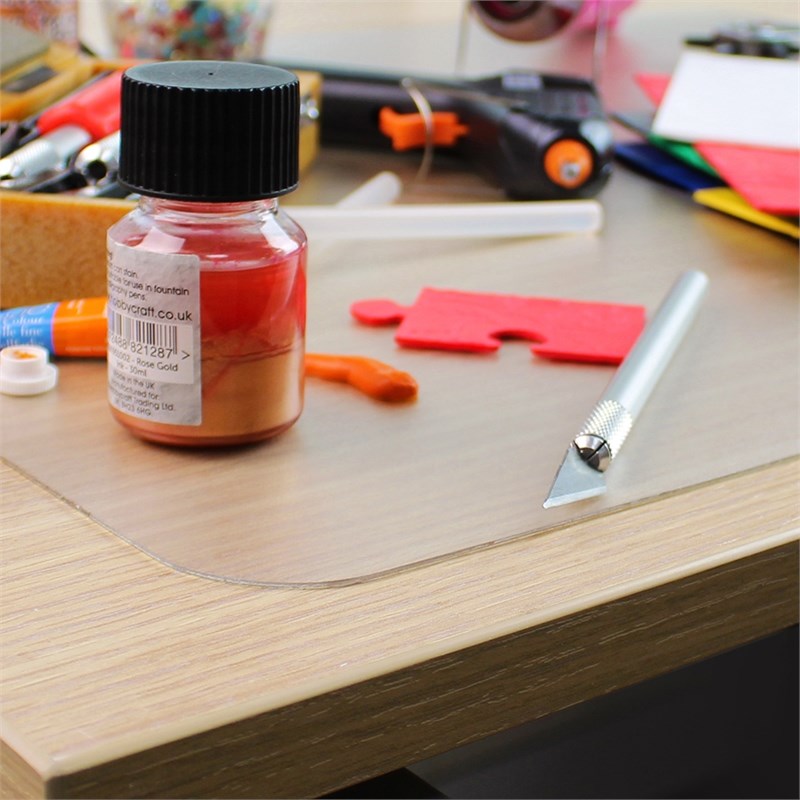 CraftTex Craft Table Protector Mat Clear Polycarbonate Size 20 x 36