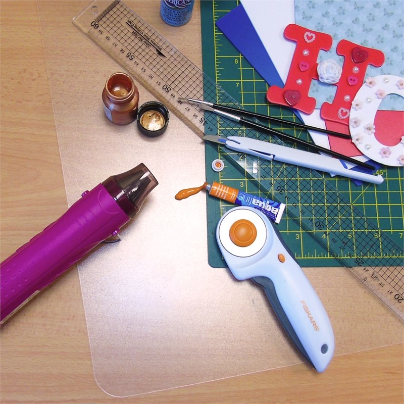 CraftTex Craft Table Protector Mat Clear Polycarbonate Size 35 x 71