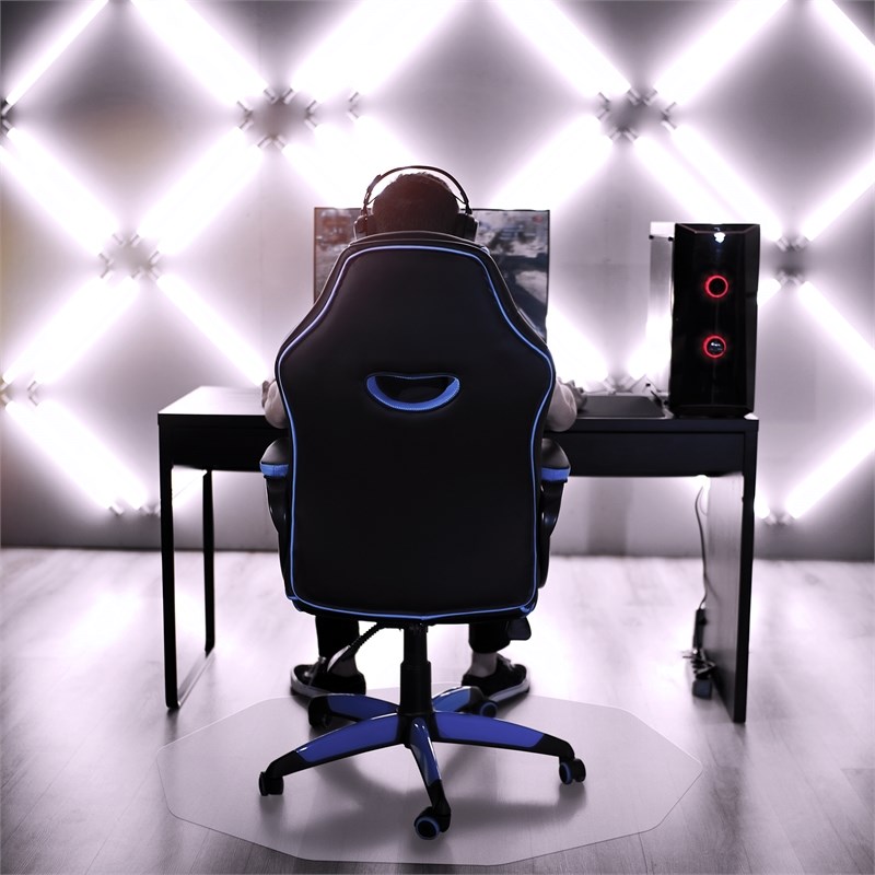 9Mat Polycarbonate 9-Sided Gaming E-Sport Chair Mat for Hard Floors- 38