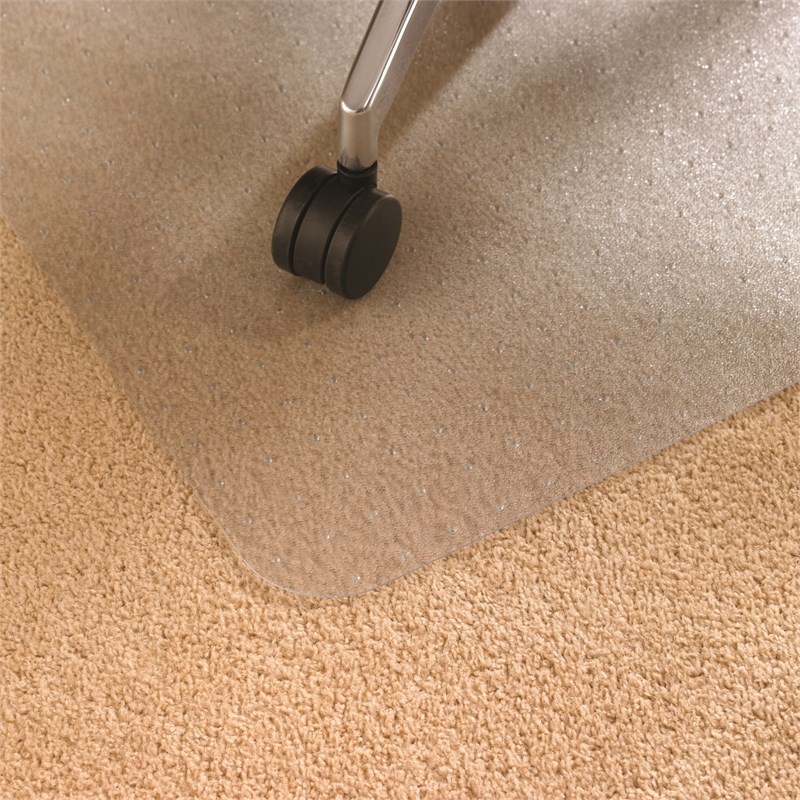 Floortex Anti-Microbial Rect Chair Mat for Carpets Clear Size 45 x 53 inch