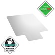 Floortex Polycarbonate Lipped Chair Mat for Carpets Clear Size 48 x 60 inch