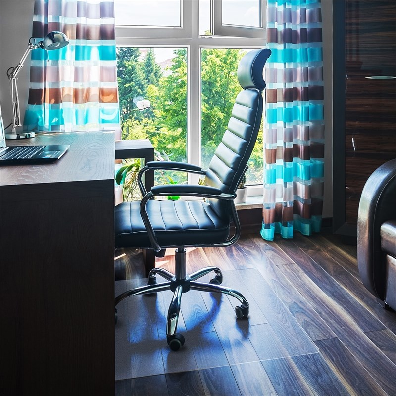 Floortex Polycarbonate Rect XXL Chair Mat for Hard Floor Clear Size 60 x 79 inch
