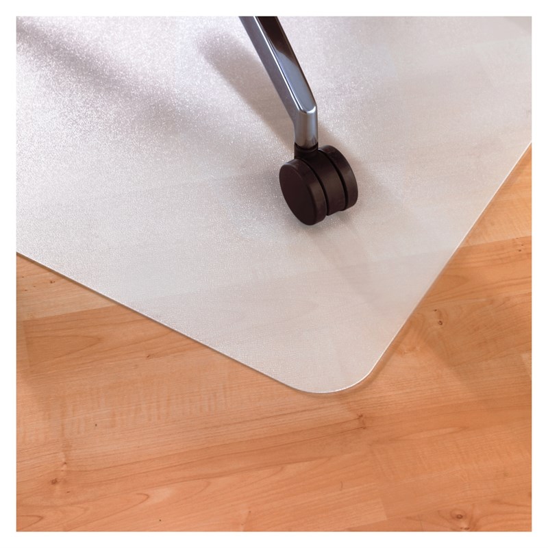 Ecotex White Polypropylene Anti-Slip Foldable Chair Mat for Hard Floors 45x53