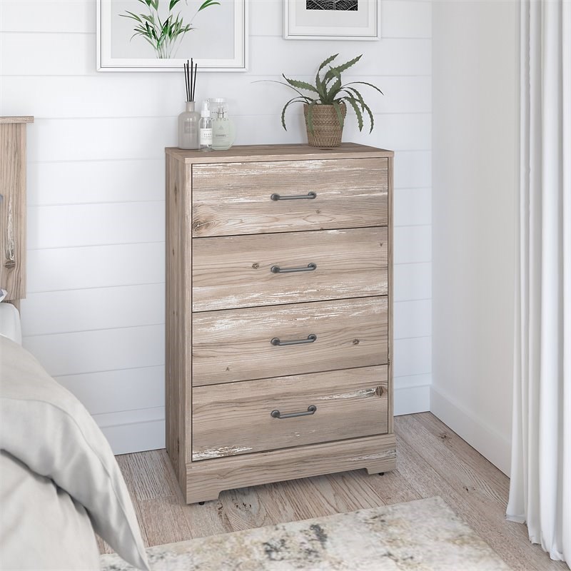 River Brook Chest of Drawers in Barnwood - Engineered Wood