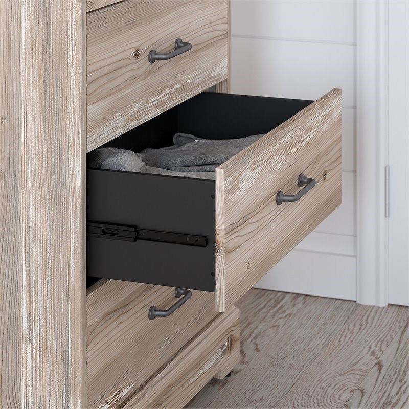 river brook chest of drawers in barnwood engineered wood rbs132bn