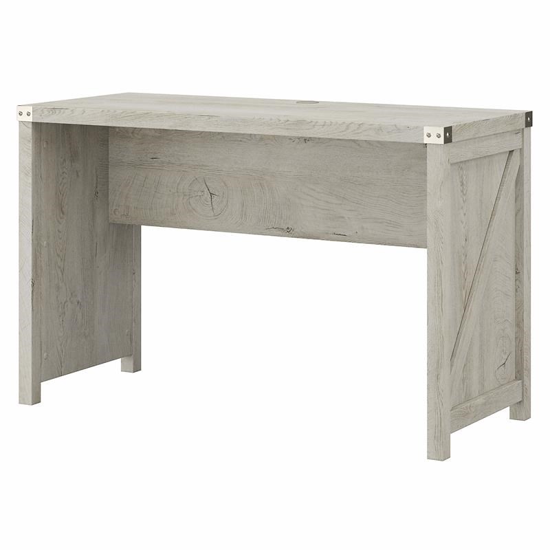 Cottage Grove 48W Farmhouse Writing Desk in Cottage White - Engineered Wood