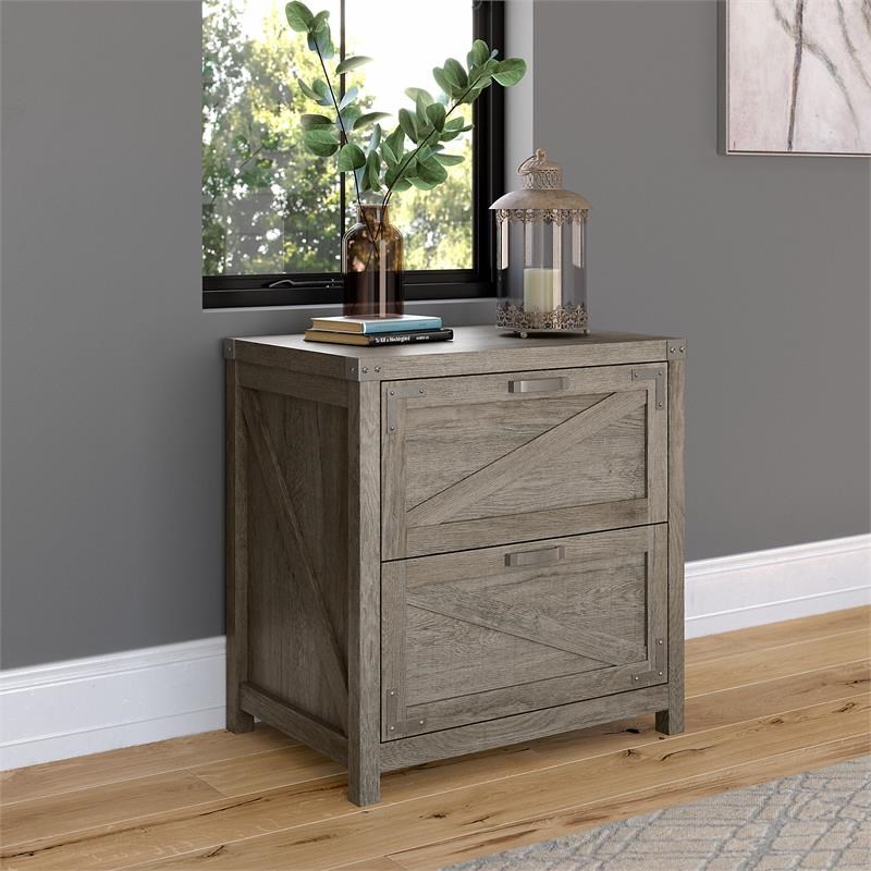 Cottage Grove 2 Drawer Lateral File Cabinet in Restored Gray - Engineered Wood