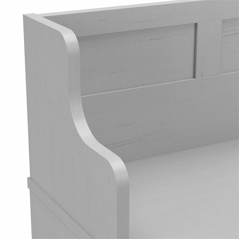 Woodland 40W Entryway Bench with Shelves in Cape Cod Gray - Engineered Wood