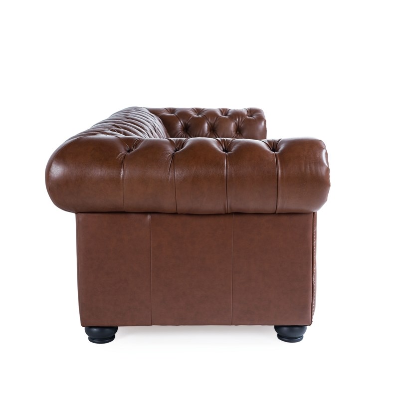 Brookfield Leather Chesterfield Sofa In, Abbyson Living Tuscan Premium Italian Leather Sofas