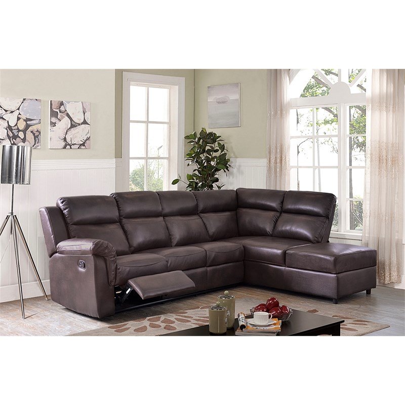 Galaxy Home Xavier Faux Leather L Shape, Faux Leather L Shape Sofa Bed