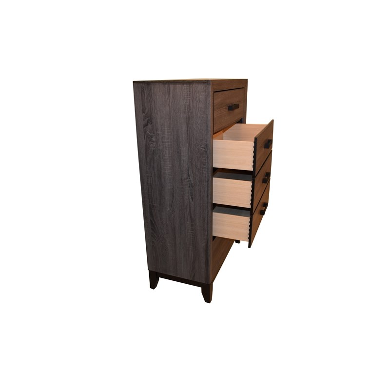 Sierra Contemporary Chest Made with Solid Wood in Gray Color