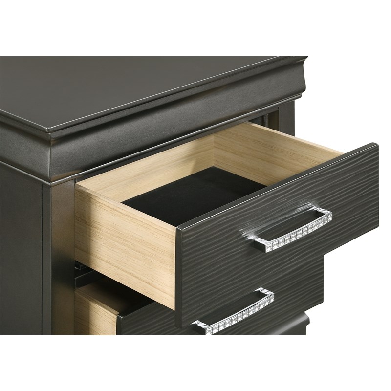 Modern Brooklyn 6 Drawer Dresser made with Wood in Gray
