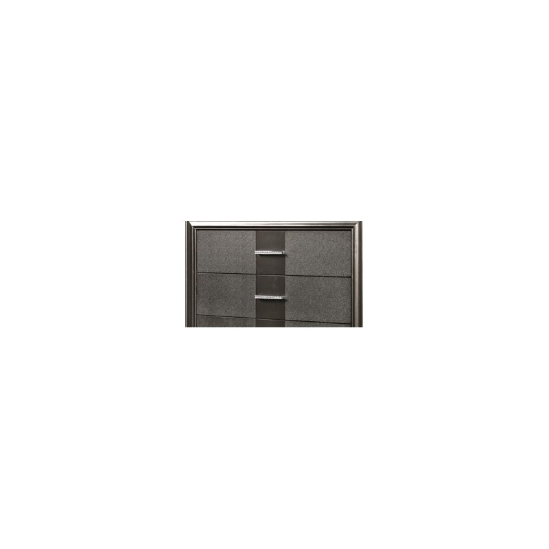Galaxy Home Modern Ginger 5 Drawer Chest made with Wood in Copper