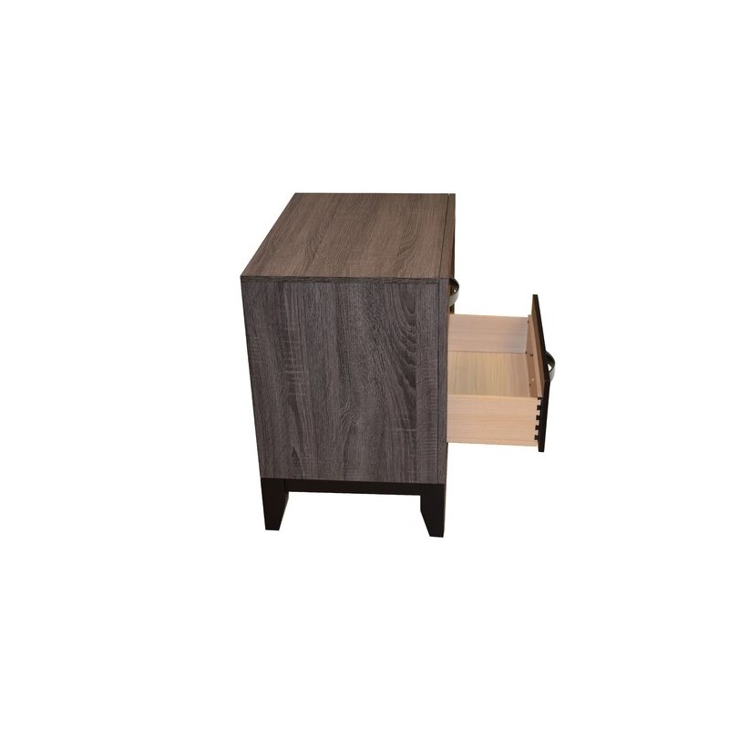 Galaxy Home Contemporary Hudson Made With Wood Nightstand in Gray