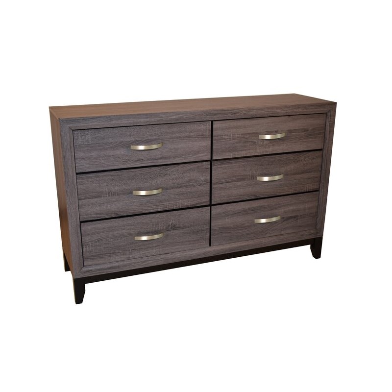 Hudson Contemporary Dresser Made with Wood in Gray Color