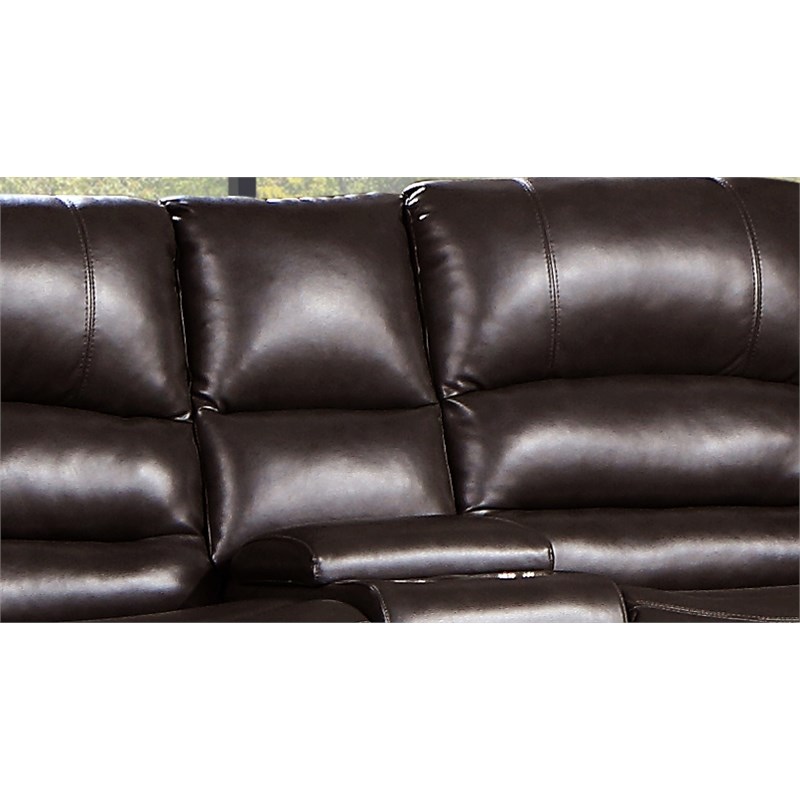 Galaxy Home Martin Solid Wood Living Room Recliner Chair In Brown with LED.