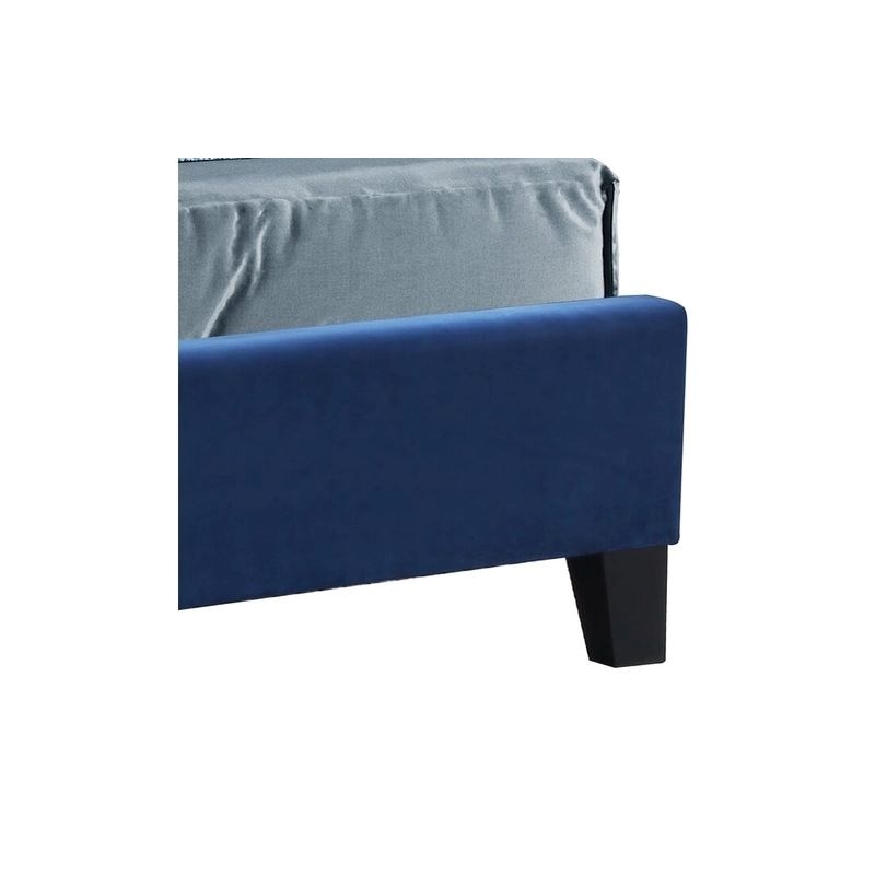 Allen Queen 5 Pc Vanity Tufted Upholstery Bedroom Set made with Wood in Blue