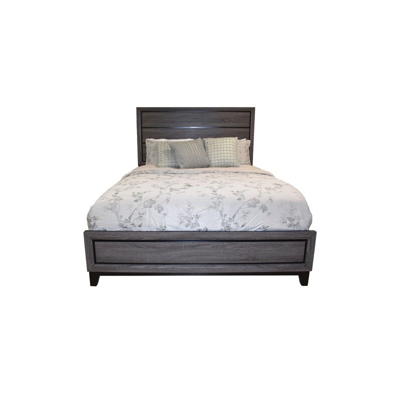 Sierra King 5-N Pc  Contemporary Bedroom Set Made With Wood in Gray