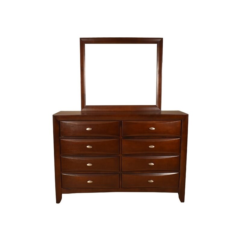 Emily King 6 Piece Storage Platform Bedroom Set in Cherry made with Wood