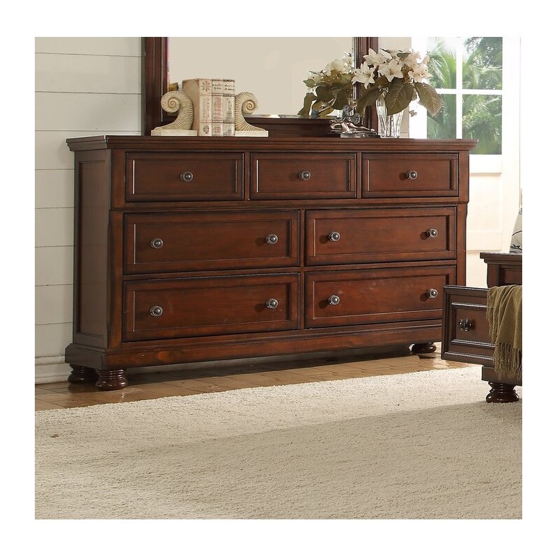 Baltimore King 5 Pc Storage Bedroom Set made with Wood in Dark Walnut