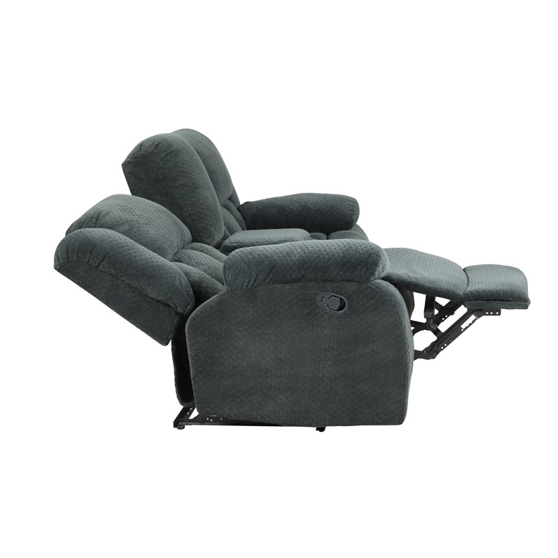 Armada Manual Recliner 2 Pc Living Room Set Made with Chenille Fabric in Green
