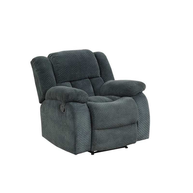Armada Manual Recliner 3 Pc Living Room Set Made with Chenille Fabric in Green