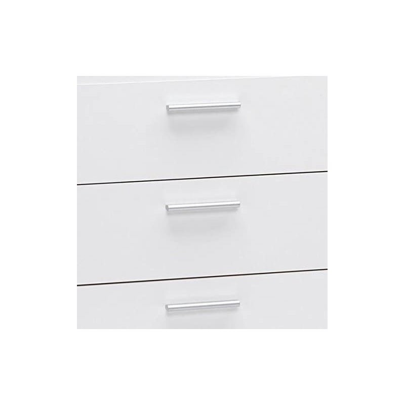 Levan Home Contemporary 8 Drawer Double Bedroom Dresser in White