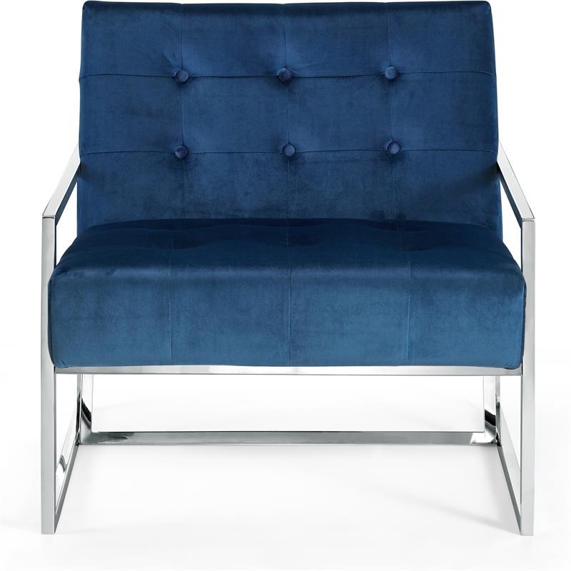 Meridian Furniture Alexis Navy Velvet Accent Chair