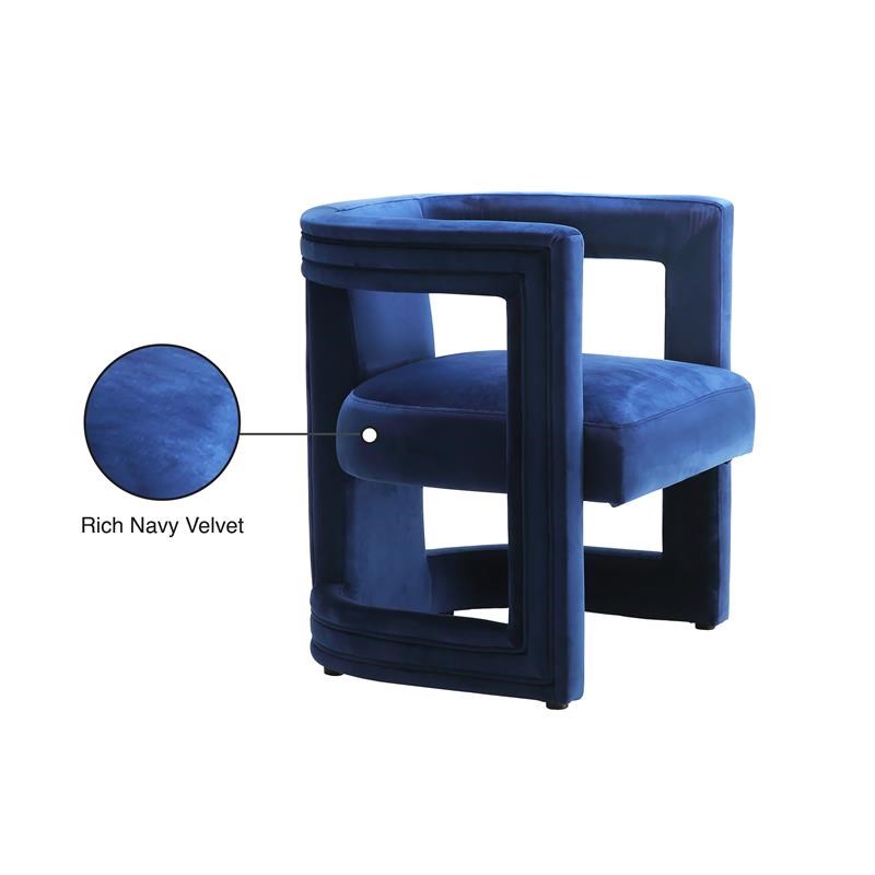Meridian Furniture Blair Navy Velvet Accent Chair