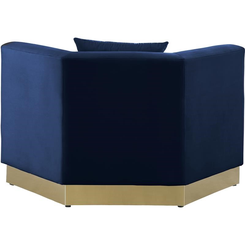 Meridian Furniture Marquis Navy Velvet Chair