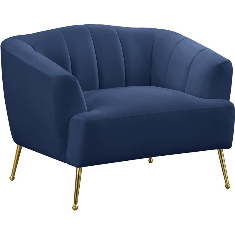 Meridian Furniture Tori Navy Velvet Chair