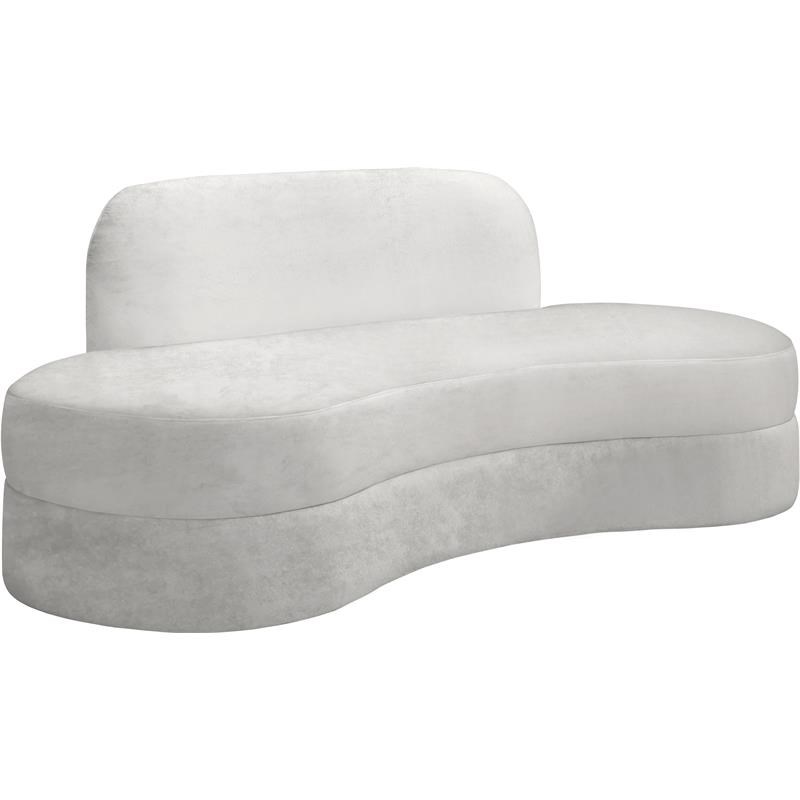 Meridian Furniture Mitzy Cream Velvet Sofa