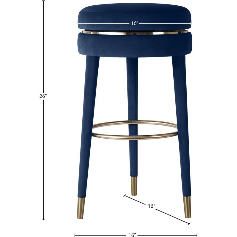 Navy Velvet Counter Stool Homesquare