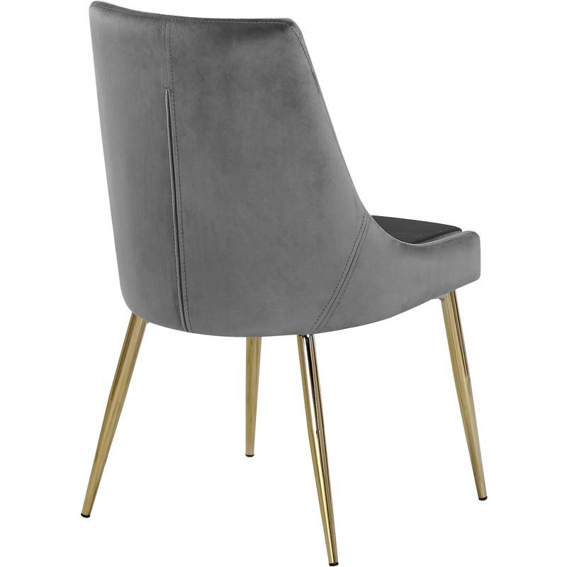 Meridian Furniture Karina Gray Velvet Dining Chair (Set of 2)