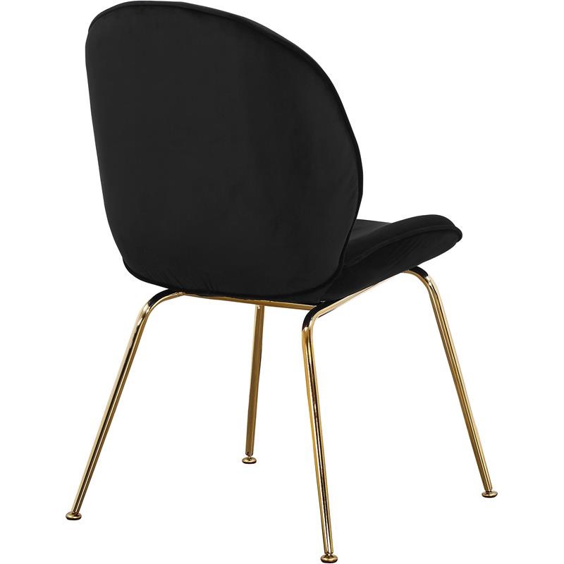Meridian Furniture Paris Black Velvet Dining Chair (Set of 2)