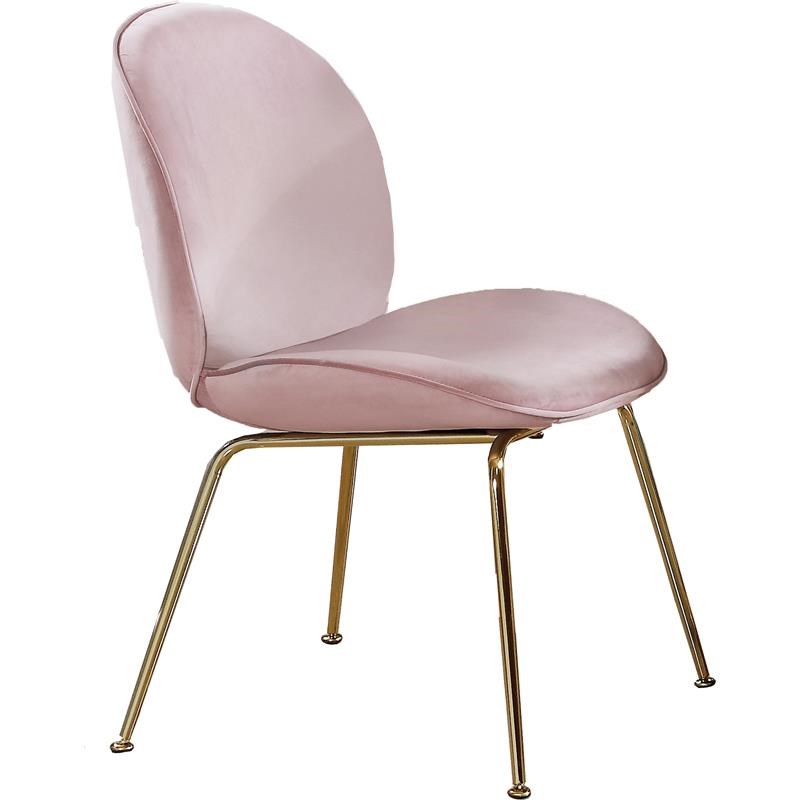Meridian Furniture Paris Pink Velvet Dining Chair (Set of 2)