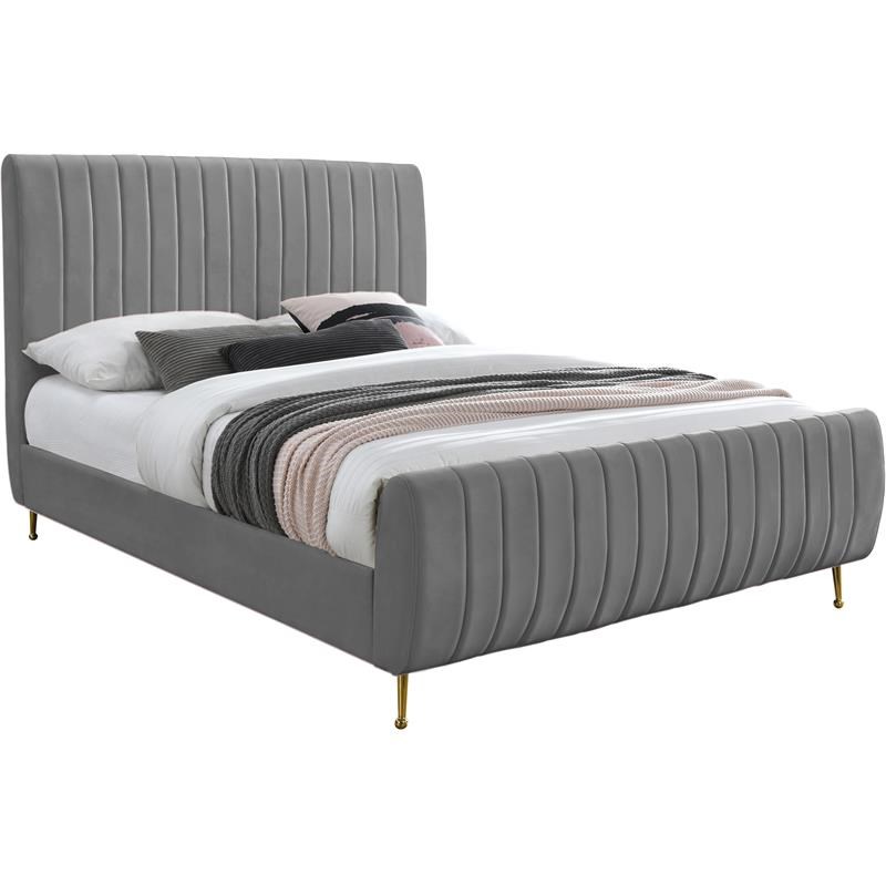 Meridian Furniture Zara Contemporary, Home Meridian Upholstered Tufted Headboard