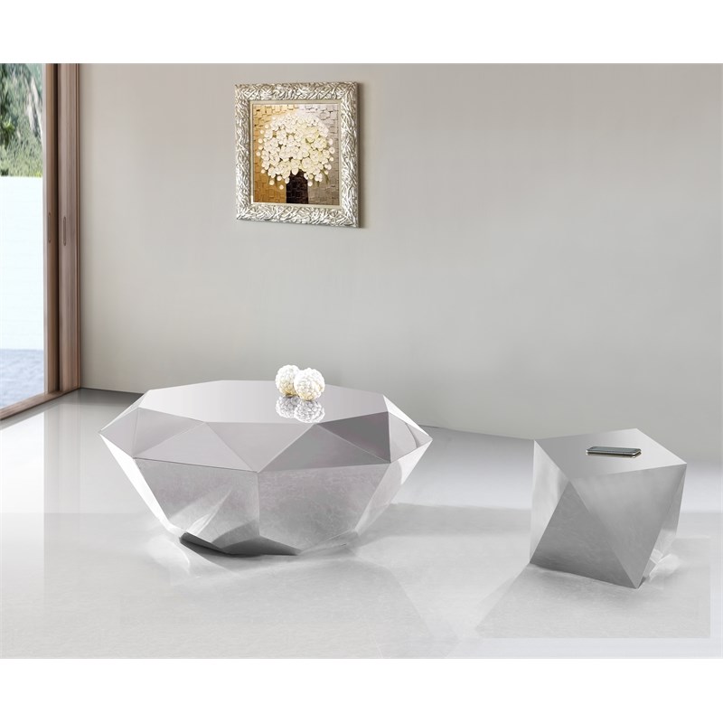 Meridian Furniture Gemma Diamond Shaped Steel Coffee Table